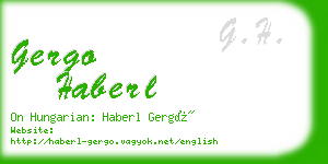 gergo haberl business card
